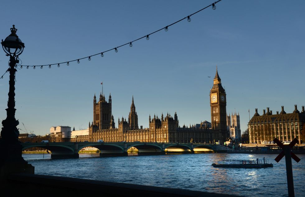 The Houses of Parliament at sunrise, London
