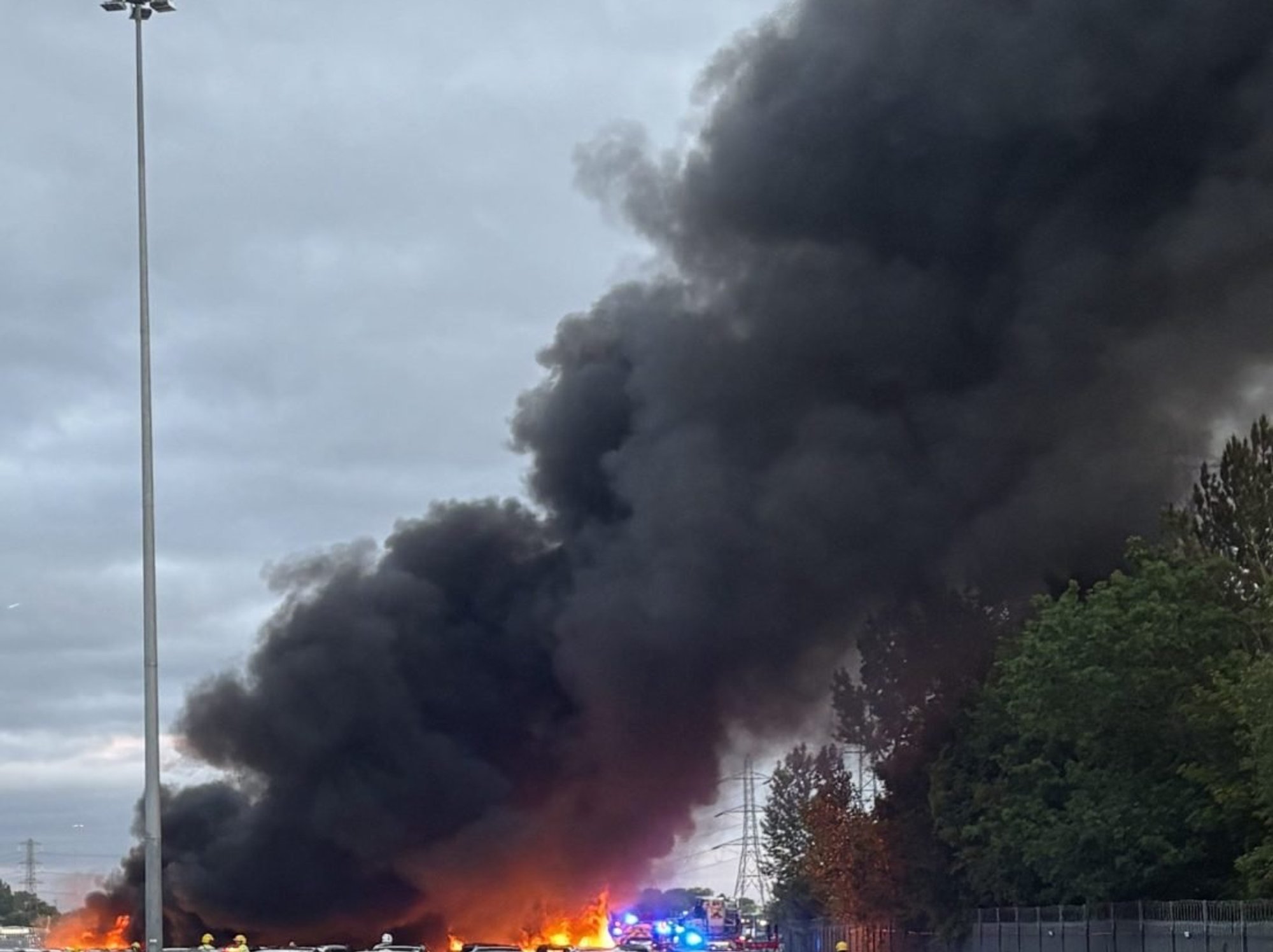 The huge blaze in Southamton is believed to have impacted dozens of hybrid vehicles