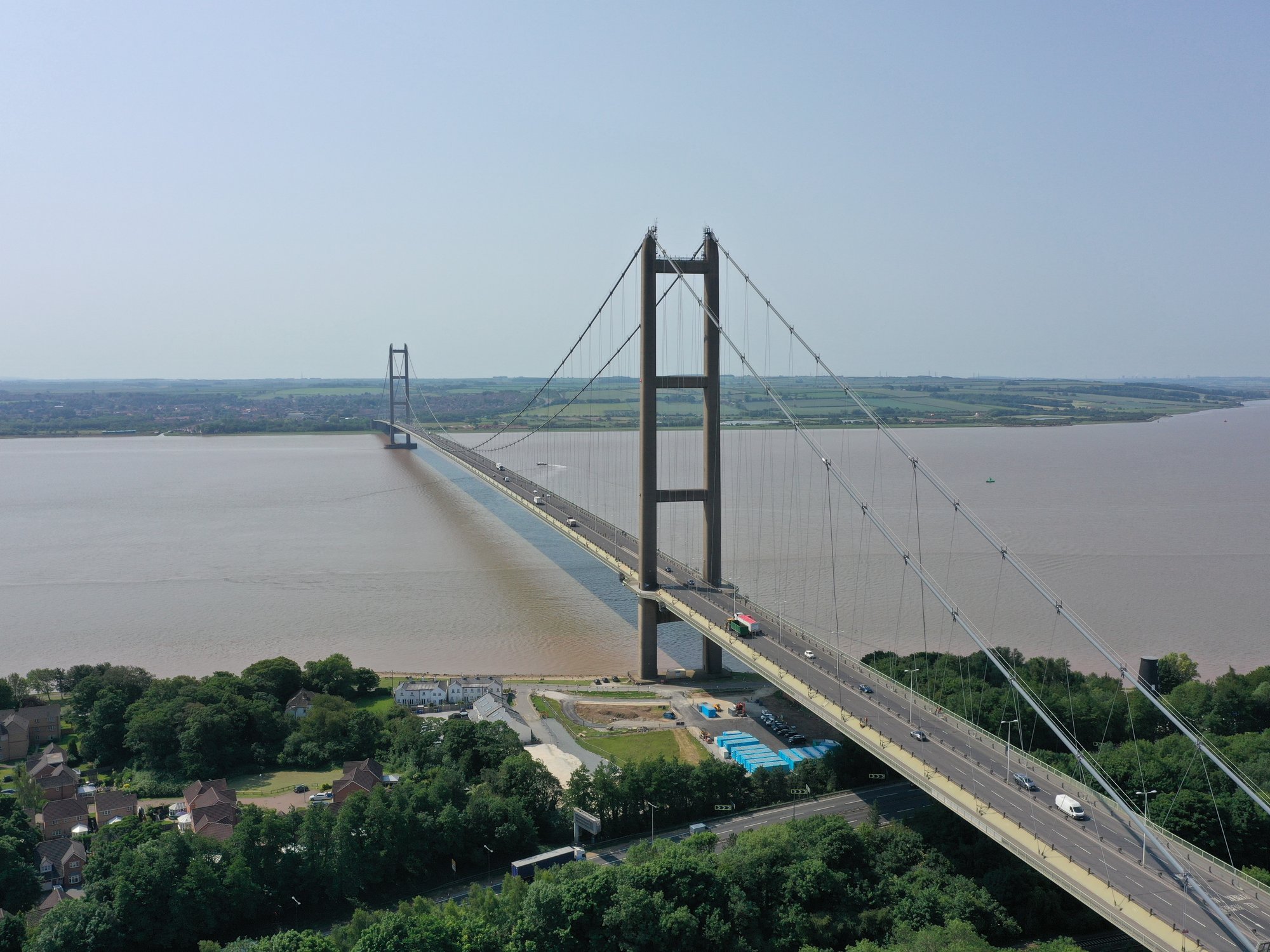 The Humber Bridge remains open 