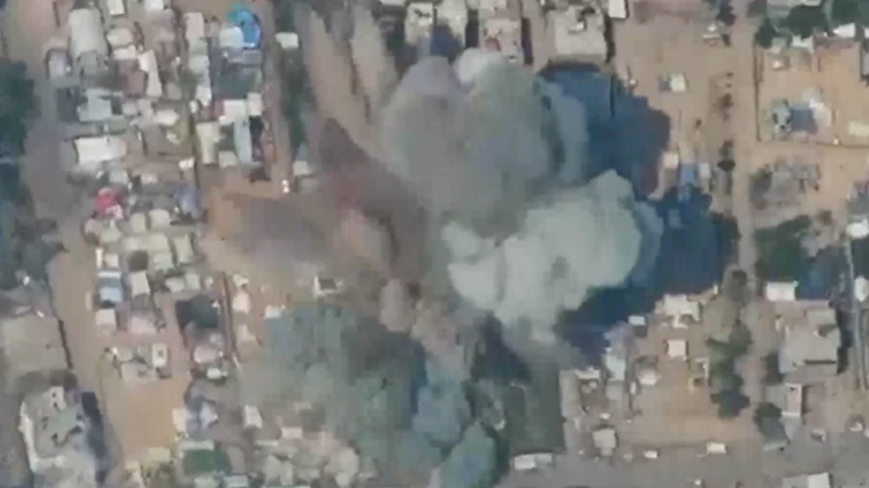 The IDF released a video of an airstrike in the southern city of Khan Younis
