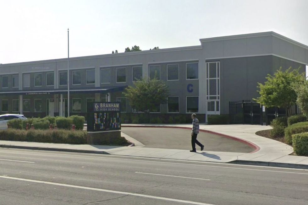 The image, captured at Branham High School in San Jose, was uploaded to Instagram on December 3