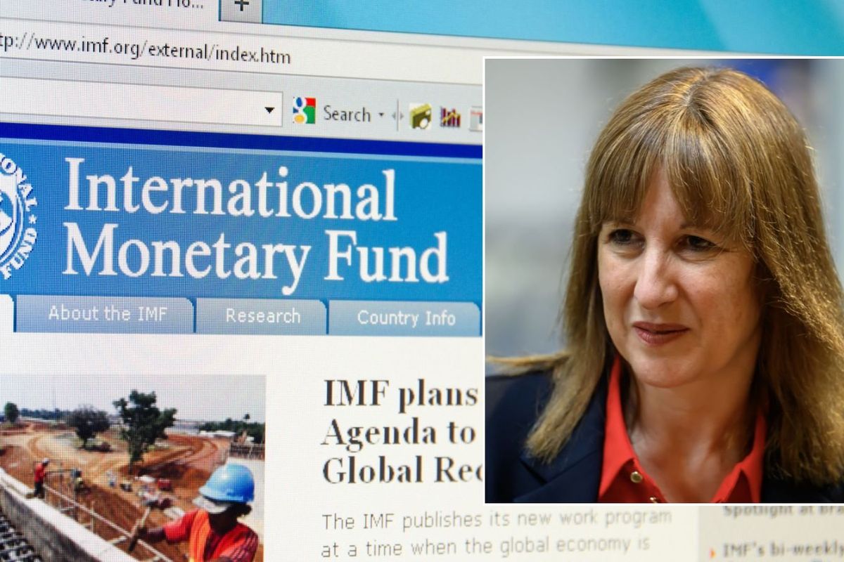 The IMF's webiste and Rachel Reeves