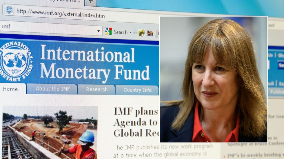The IMF's webiste and Rachel Reeves