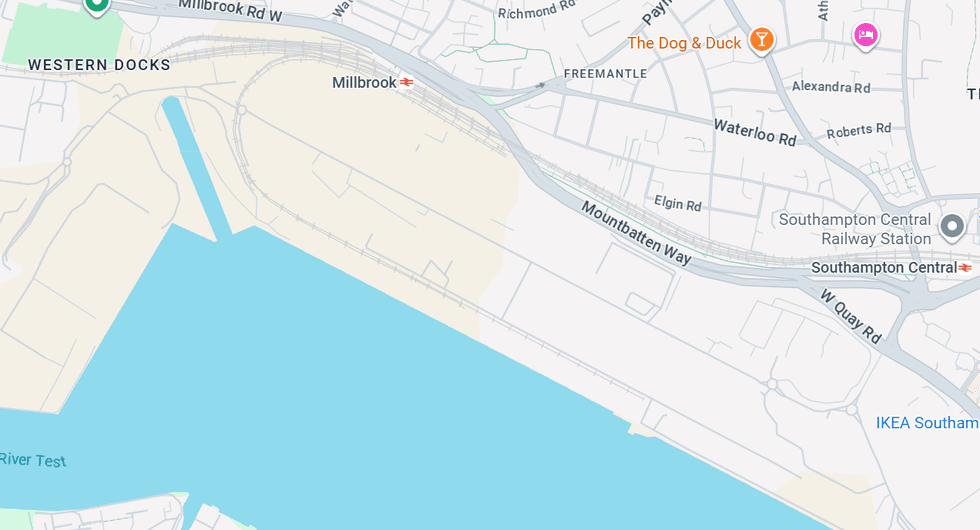 O incidente ocorreu em um depósito de veículos na área de Western Docks, no porto de Southampton.