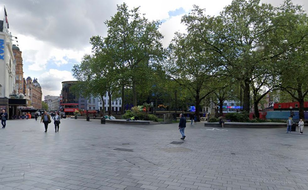 The incident took place in London's Leicester Square