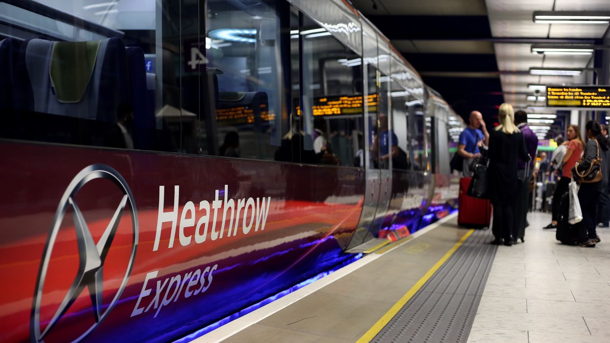 The incident took place on an empty Heathrow Express train