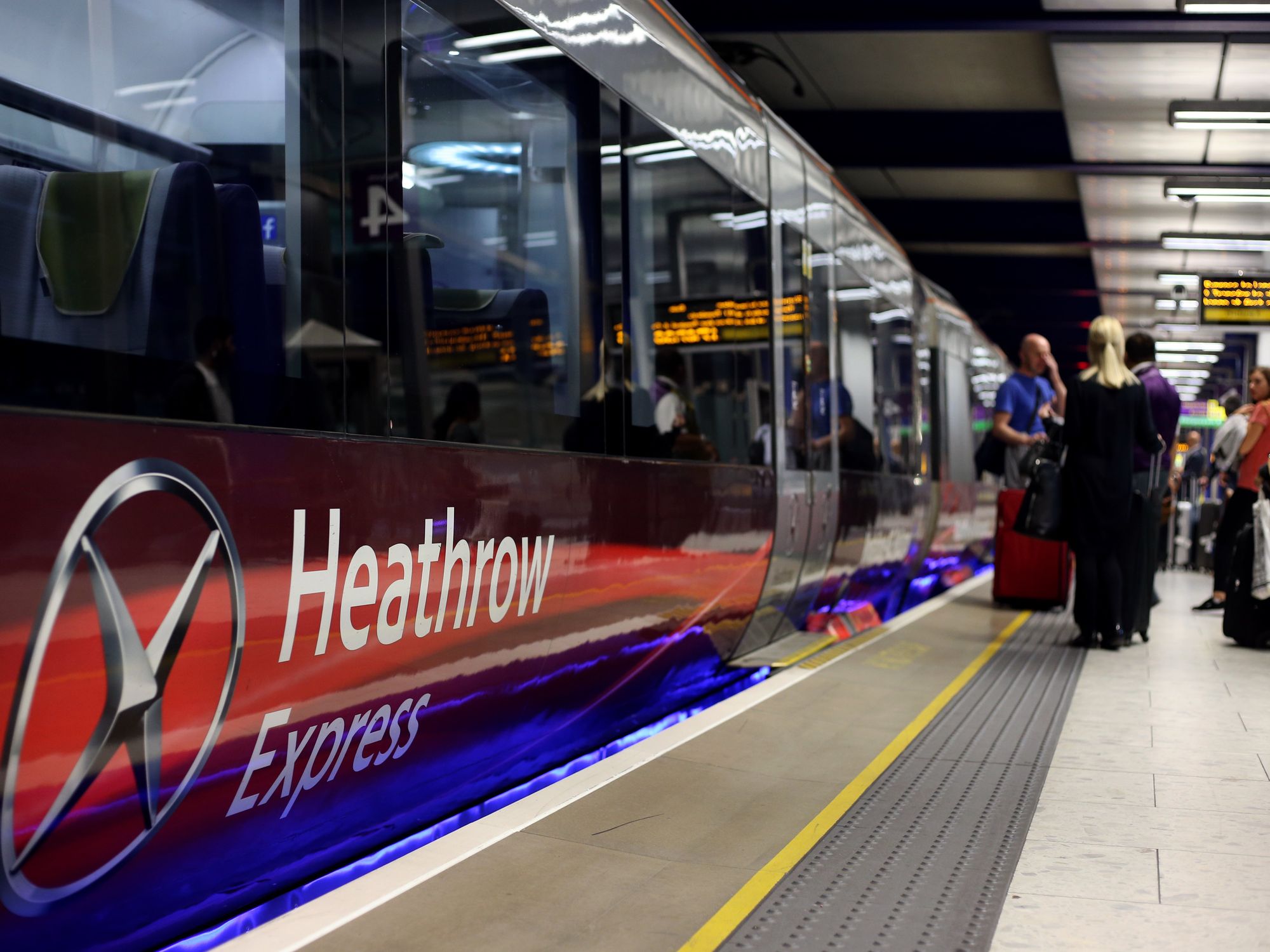 The incident took place on an empty Heathrow Express train