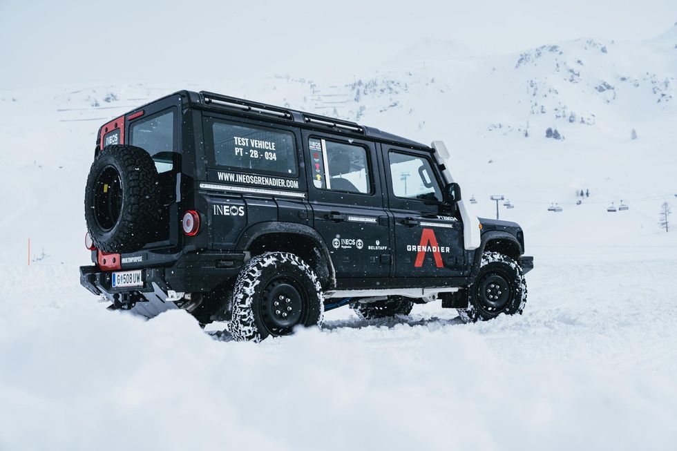 The Ineos Grenadier in winter testing