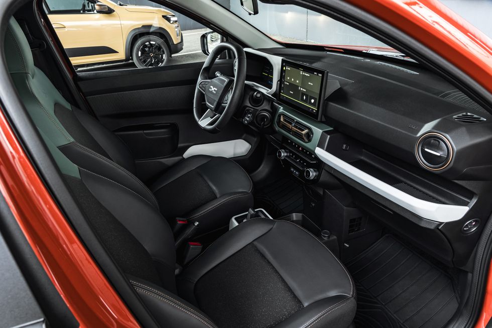 The interior of the Dacia Spring Extreme
