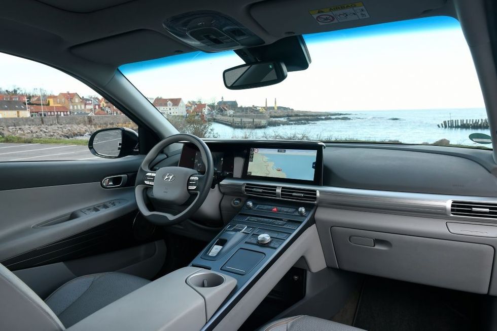 The interior of the Hyundai Nexo fuel cell vehicle