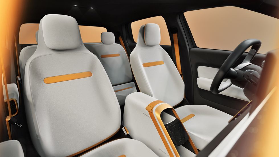 The interior of the Volkswagen ID. Every1 electric vehicle