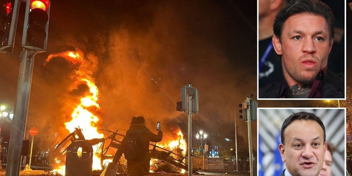 NextImg:Conor McGregor furious with Varadkar after violent Dublin riot explode