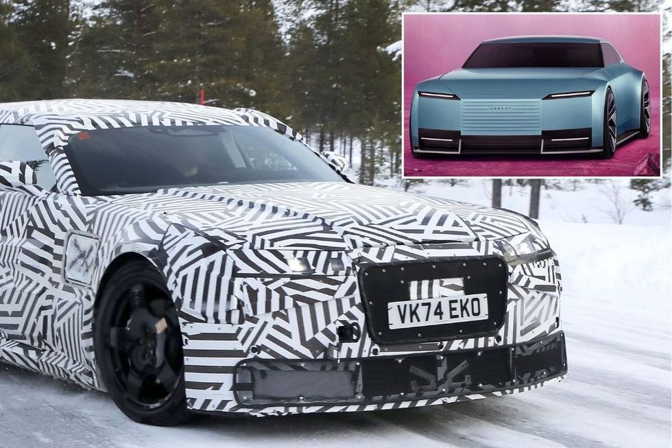 The Jaguar Type 00 in testing and the Jaguar Type 00 concept