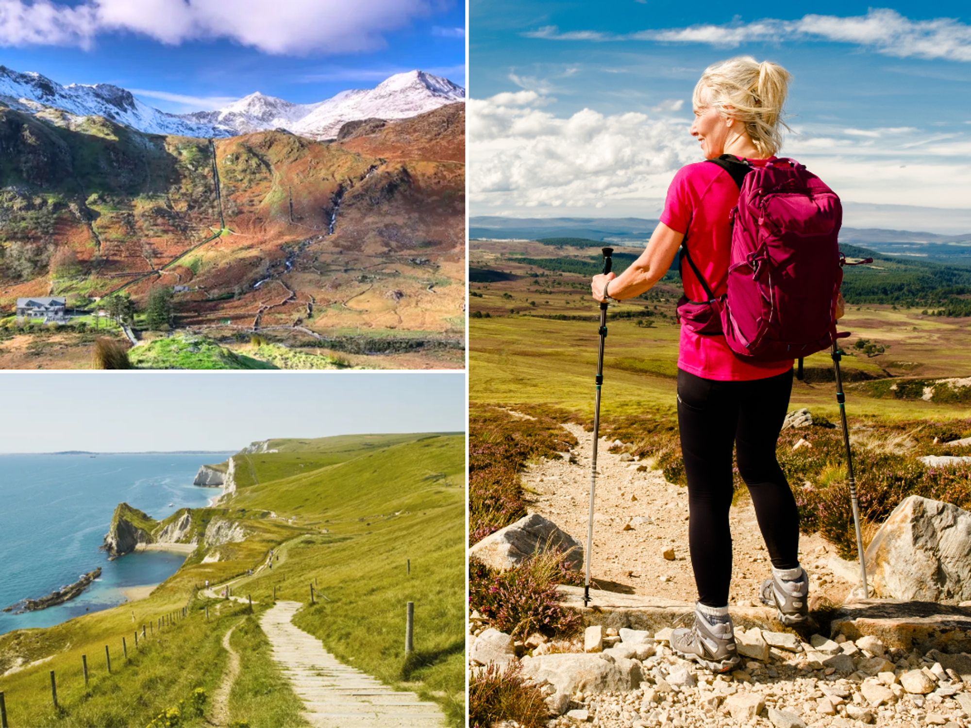 The Jurassic Coast, Dorset and East Devon / Snowdonia / Woman hiking