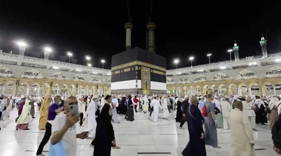 The Kaaba is stationed in the holy city of Mecca.