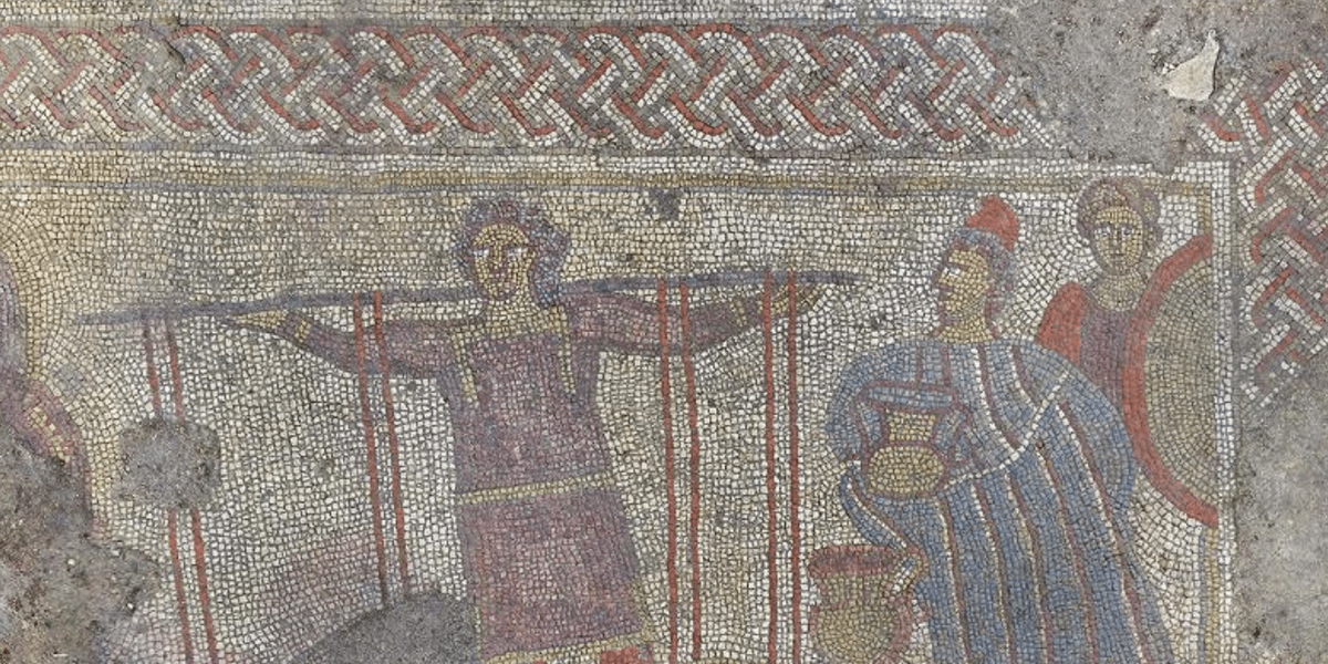 Archaeology breakthrough as Trojan War mosaic unearthed in Britain depicts lost history Archaeology breakthrough as Trojan War mosaic unearthed in Britain depicts lost history
