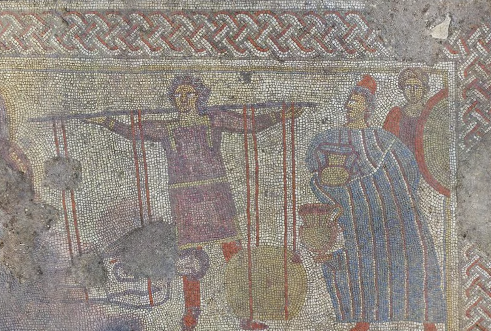 The key section of the mosaic