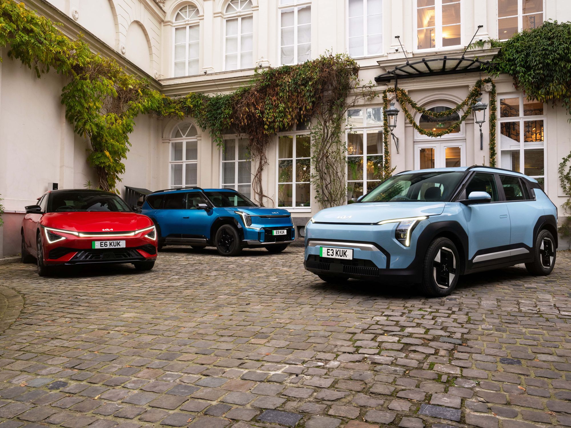 The Kia EV3, EV6 and EV9