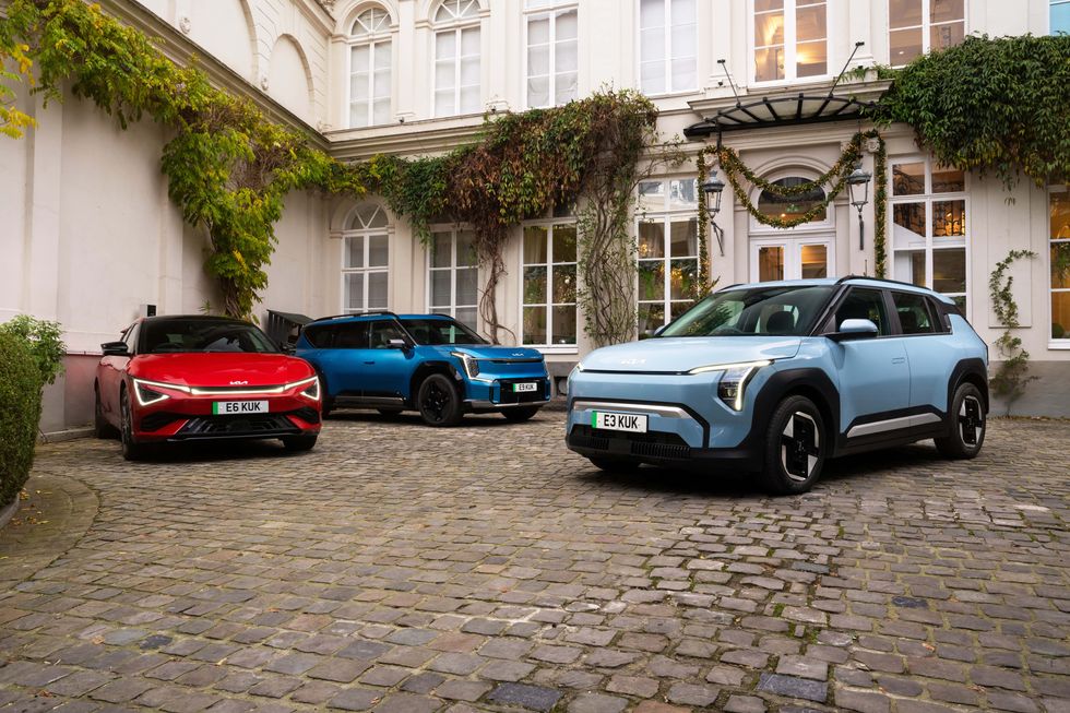 The Kia EV3, EV6 and EV9