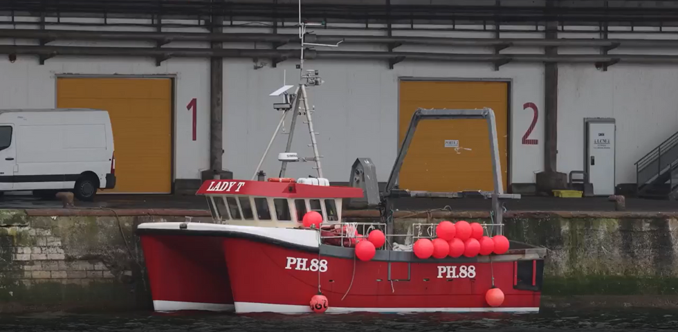 The Lady T, based in Eastbourne in East Sussex, was intercepted by a French navy ship on Thursday after being accused of fishing for whelks without a licence.
