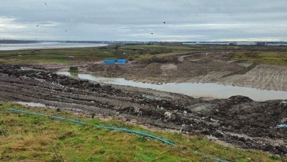 The landfill site in Fleetwood