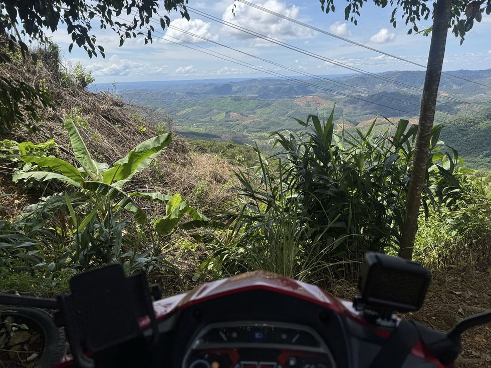 The landscape \u200bJames Titcombe is greeted with on his journey