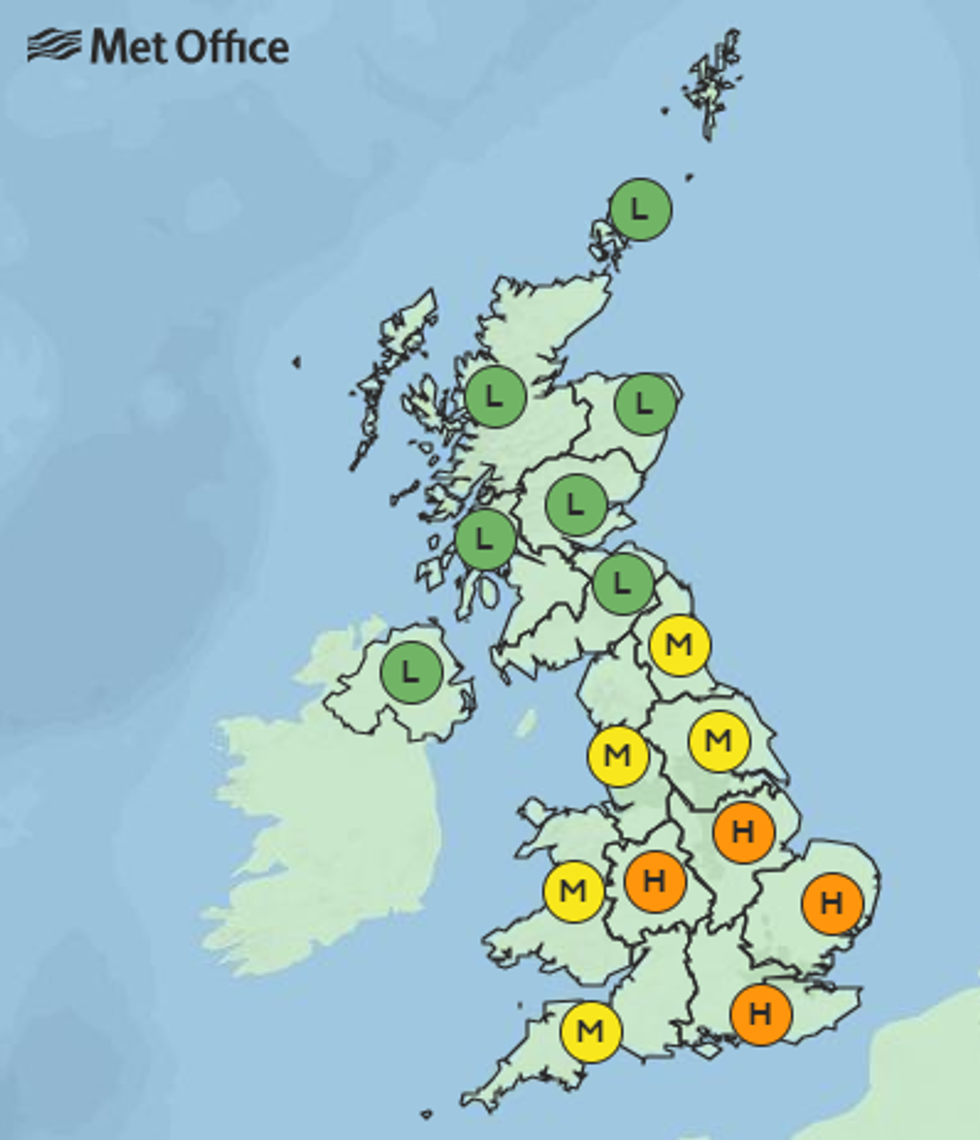 The latest pollen forecast