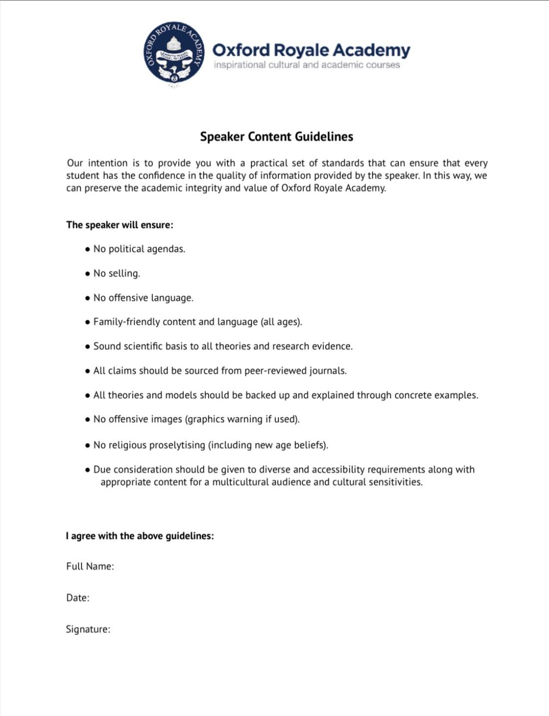 The letter sent to Calvin by the Oxford Royale Academy