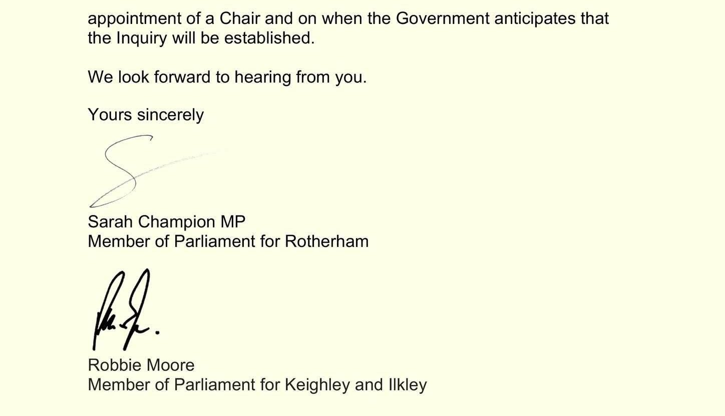 The letter sent to Jess Phillips