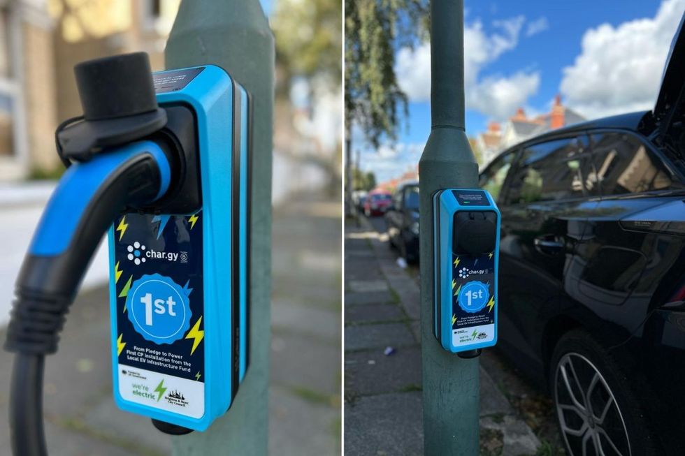 The LEVI-funded char.gy EV charger in Brighton