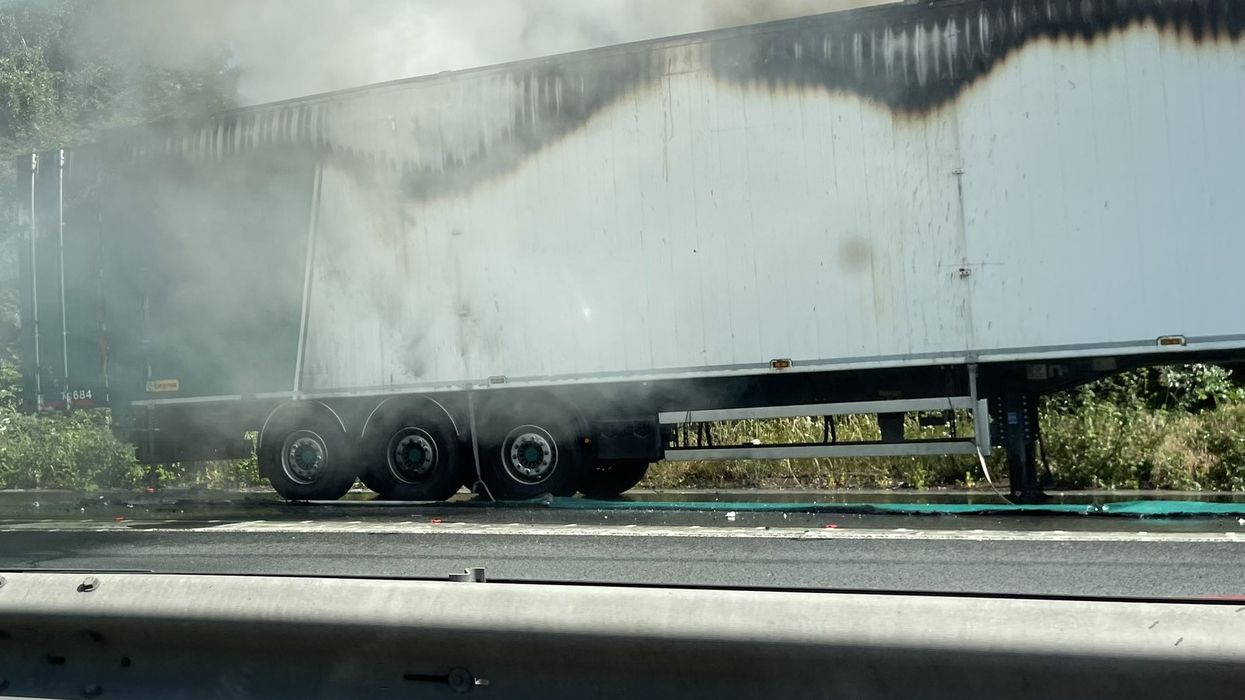The lorry fire has caused significant delays along the A31 