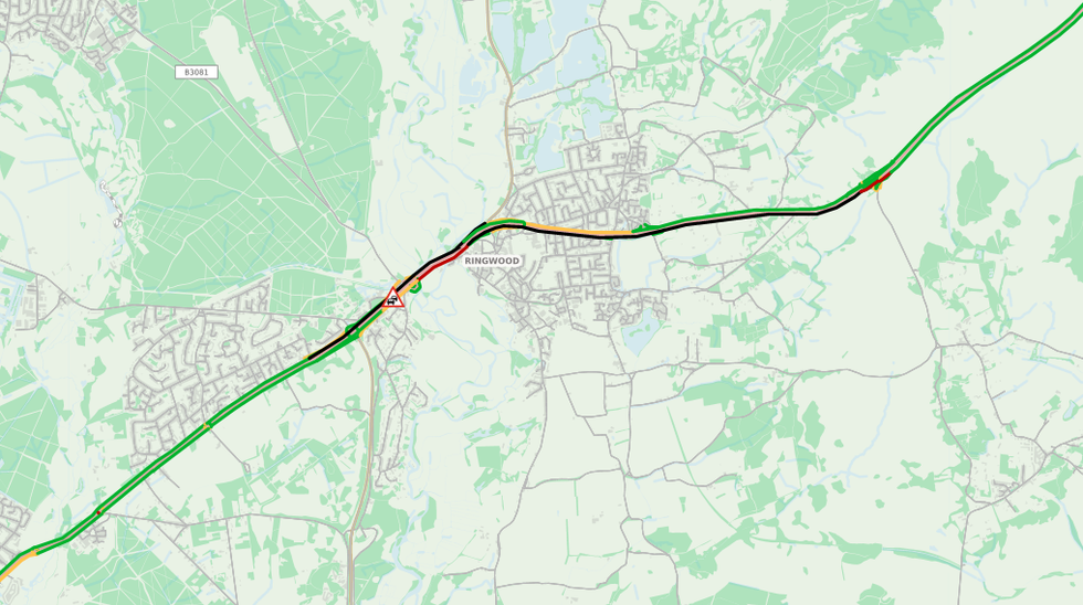 The lorry fire has resulted in long delays along the A31