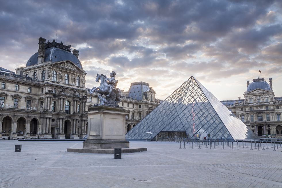 The Louvre museum in Paris is one of the biggest museums in the world and houses works of art such as the Mona Lisa