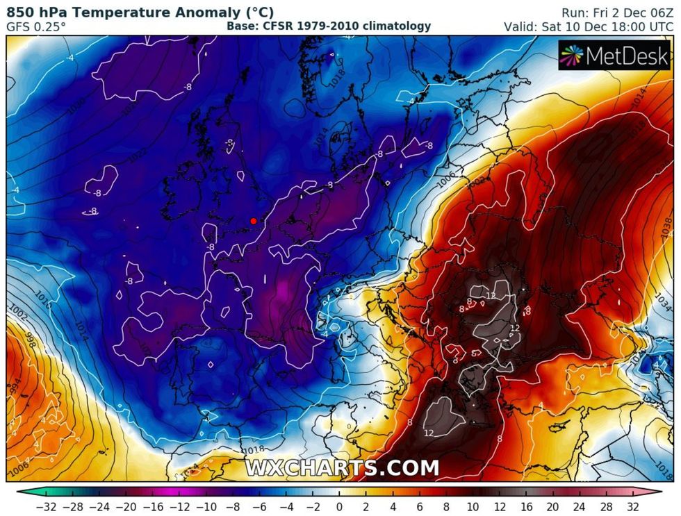 The low pressure system is likely to cause widespread travel problems on days where the UK is already set to be crippled by mass strikes.