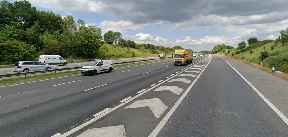 The M25 at Swanley