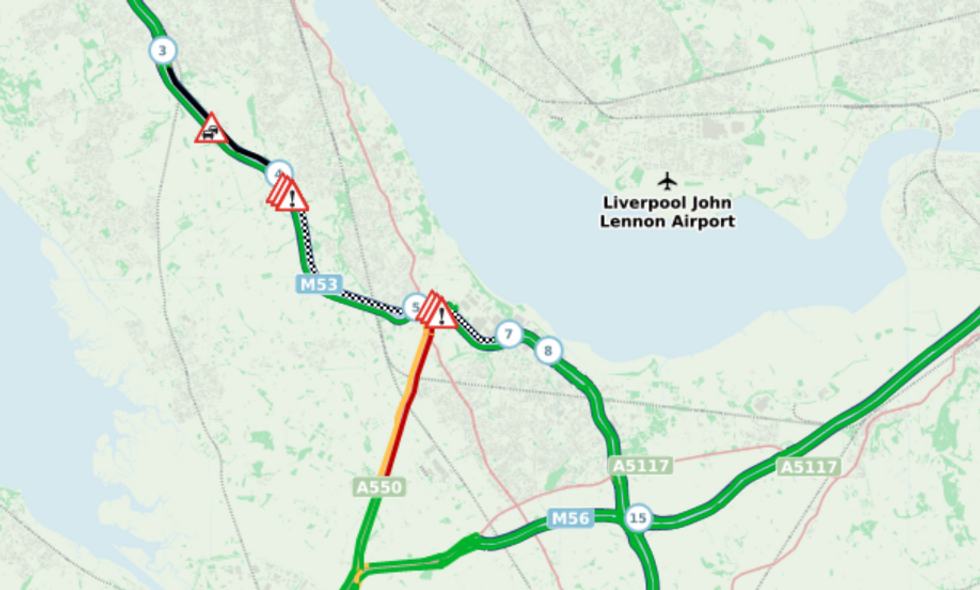 The M53 motorway