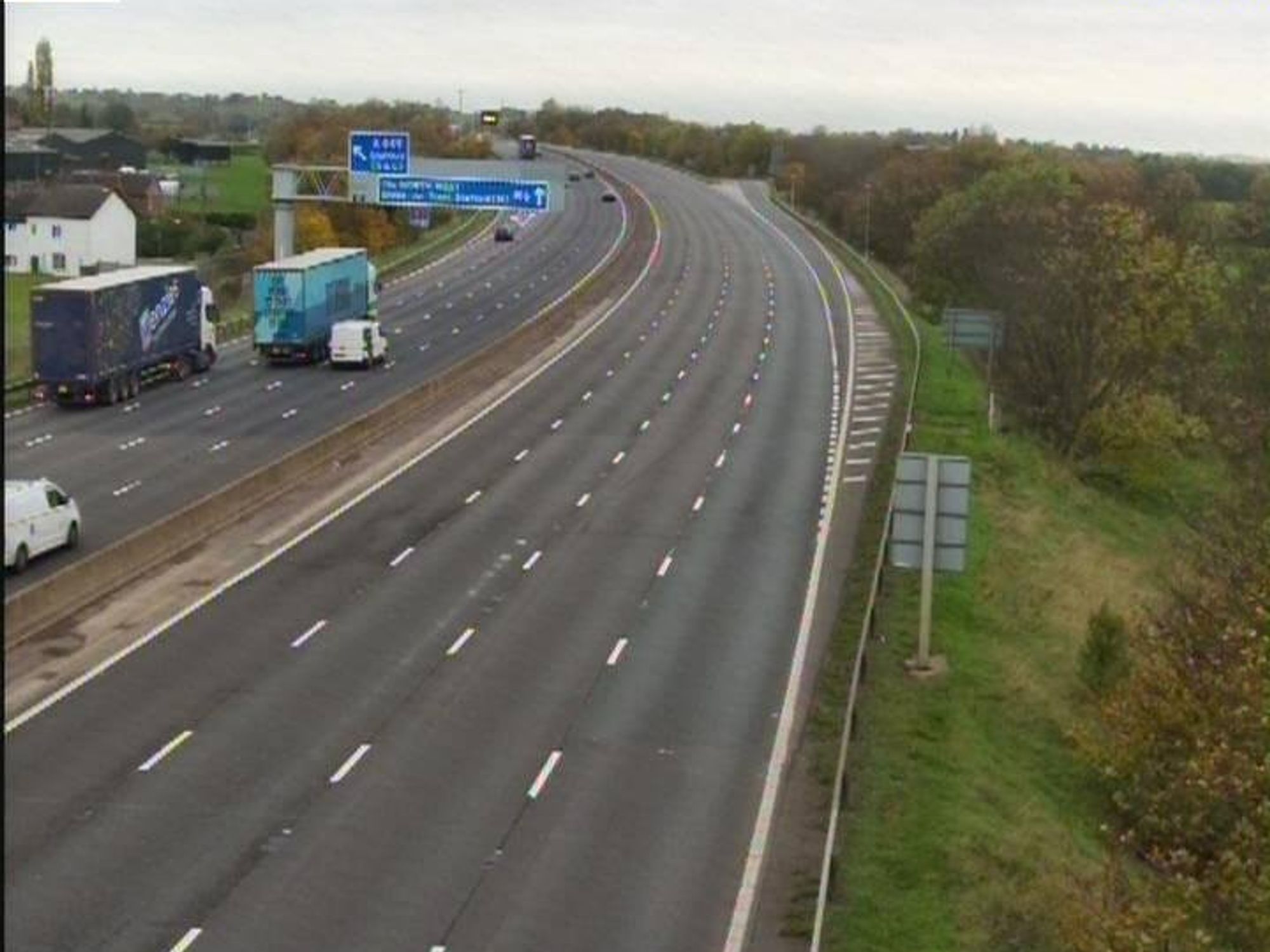 The M6 motorway remains closed following a serious collision