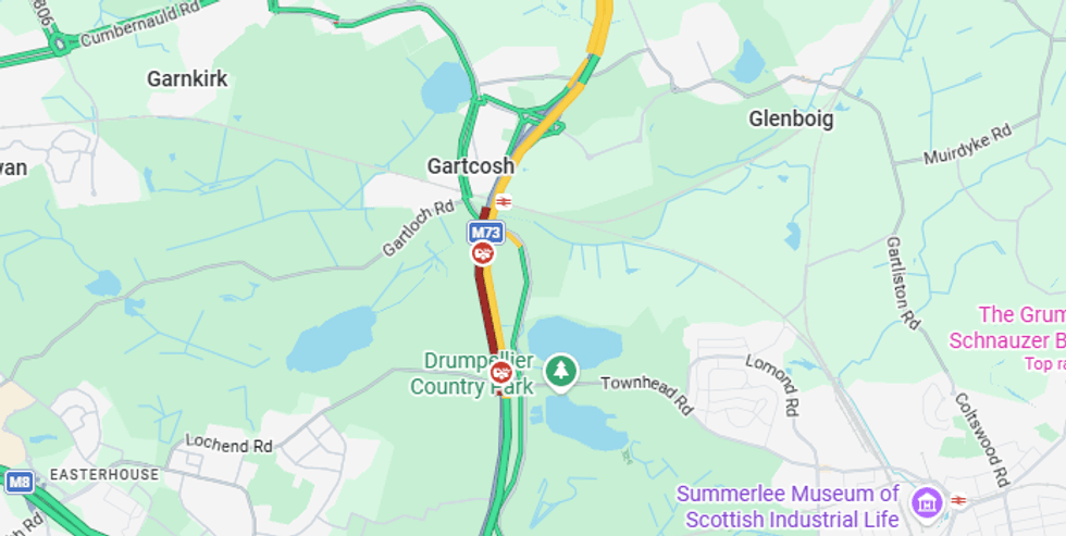 The M73 was closed overnight to deal with the traffic incident