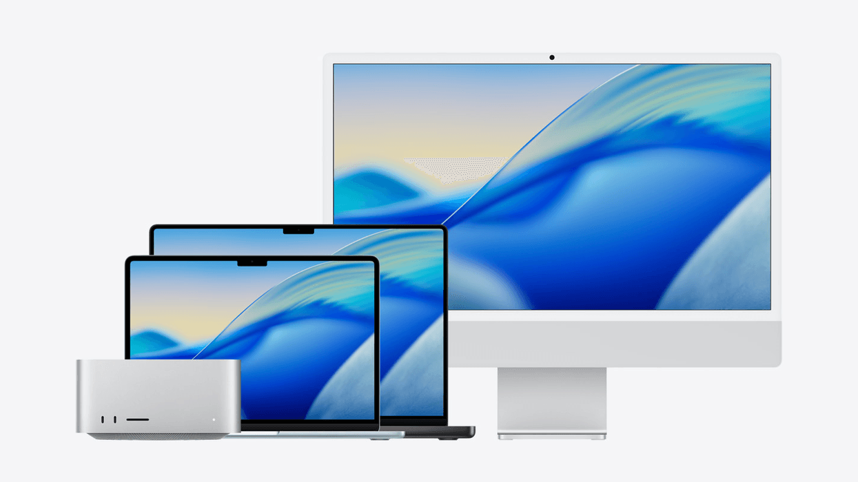 The Mac lineup from Apple displayed