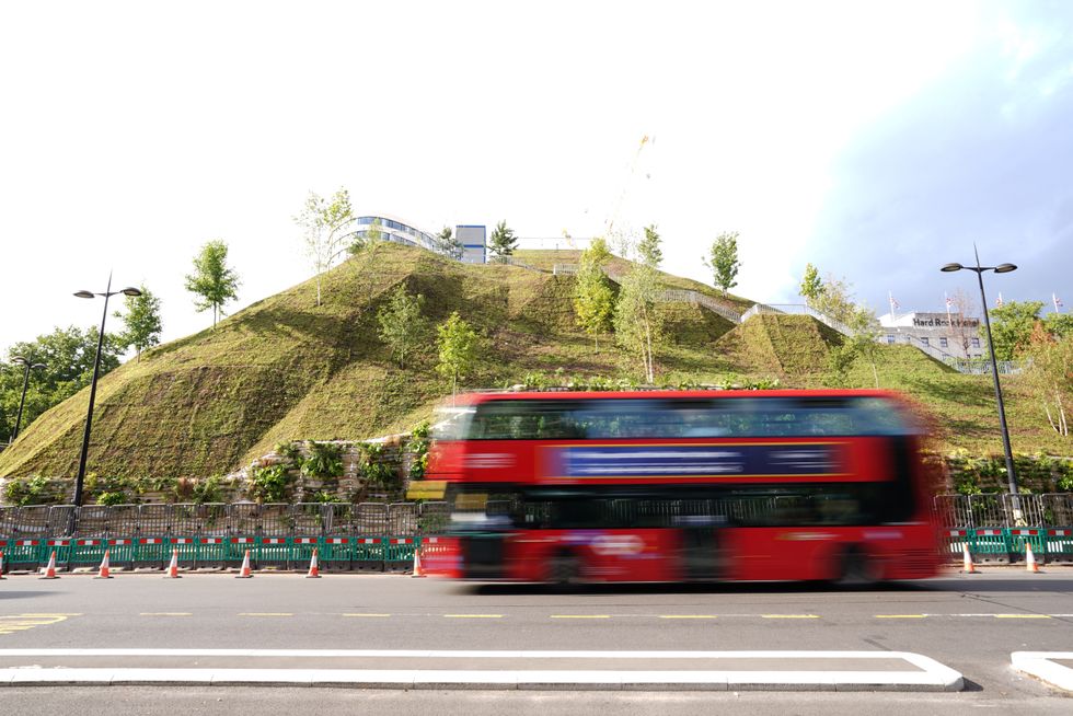 The Marble Arch Mound in central London which has opened to the public.