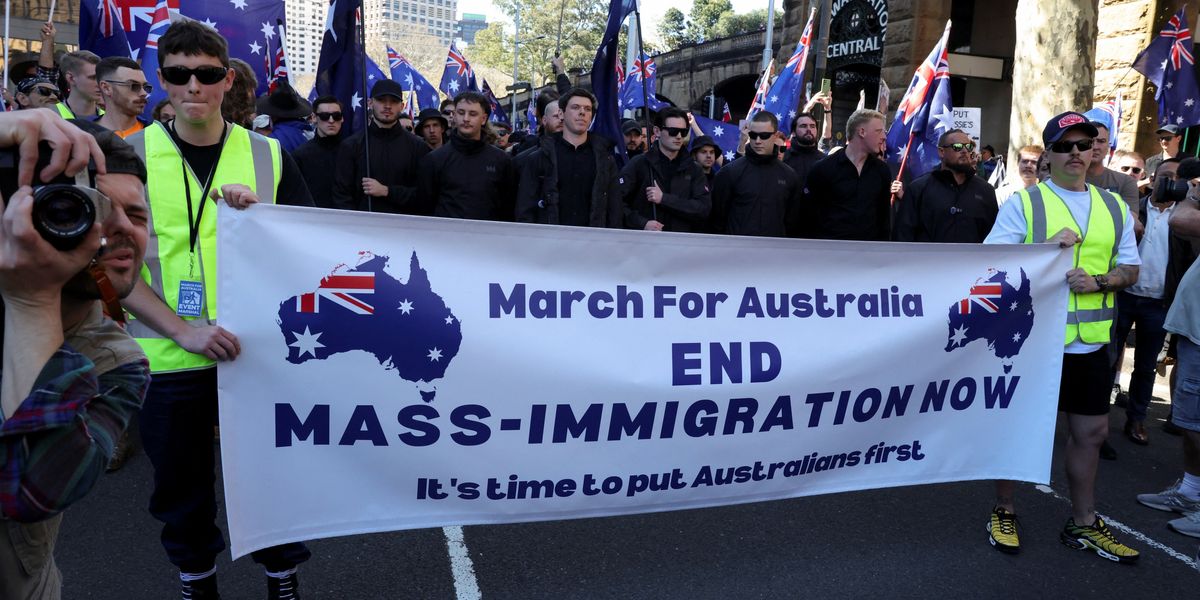 NextImg:Thousands attend March for Australia protest as anti-migrant tensions spread around world