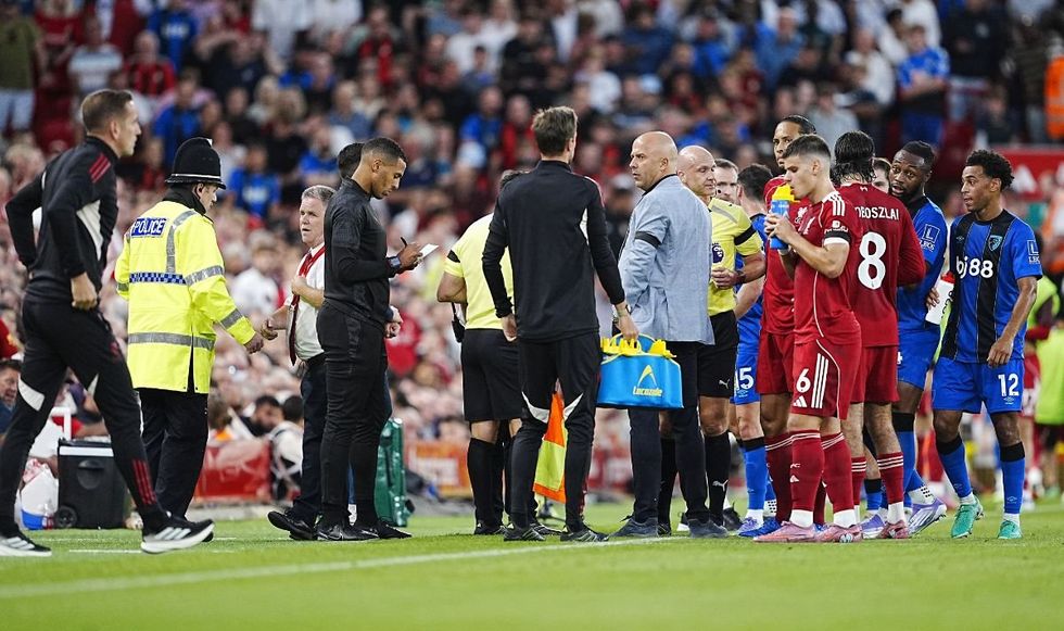 The match between Liverpool and Bournemouth was temporarily halted after the alleged abuse