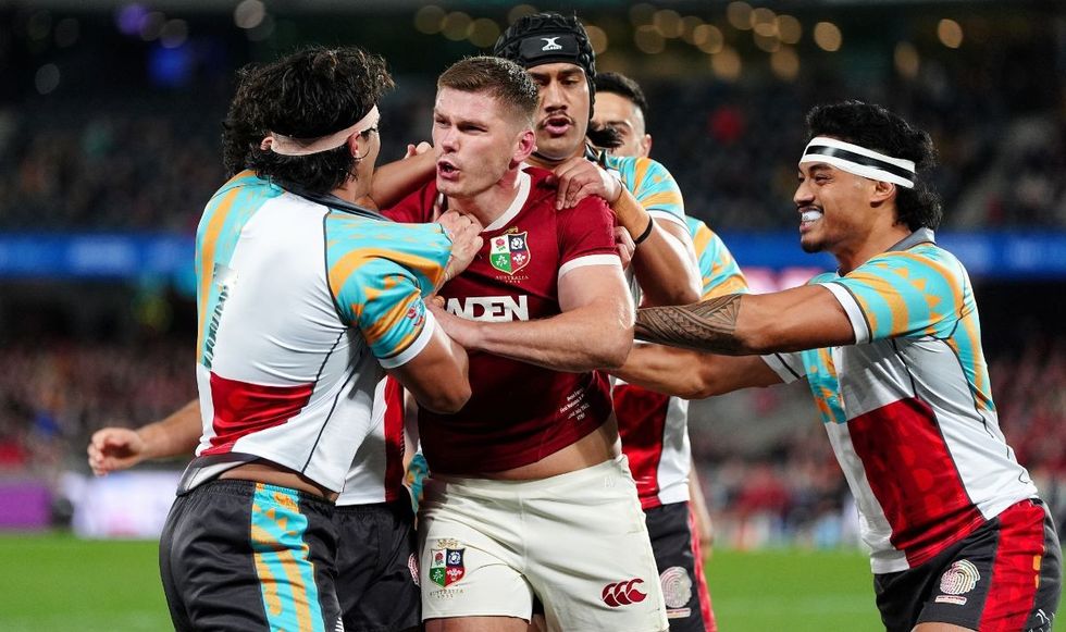 The match turned ugly as the Lions were given a serious test