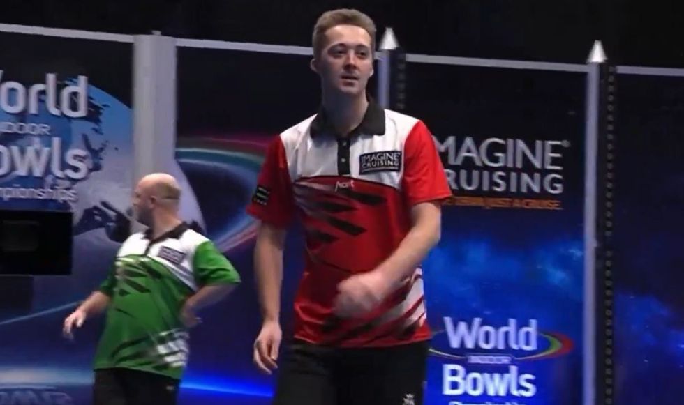 The match was interrupted by clip being played out loud