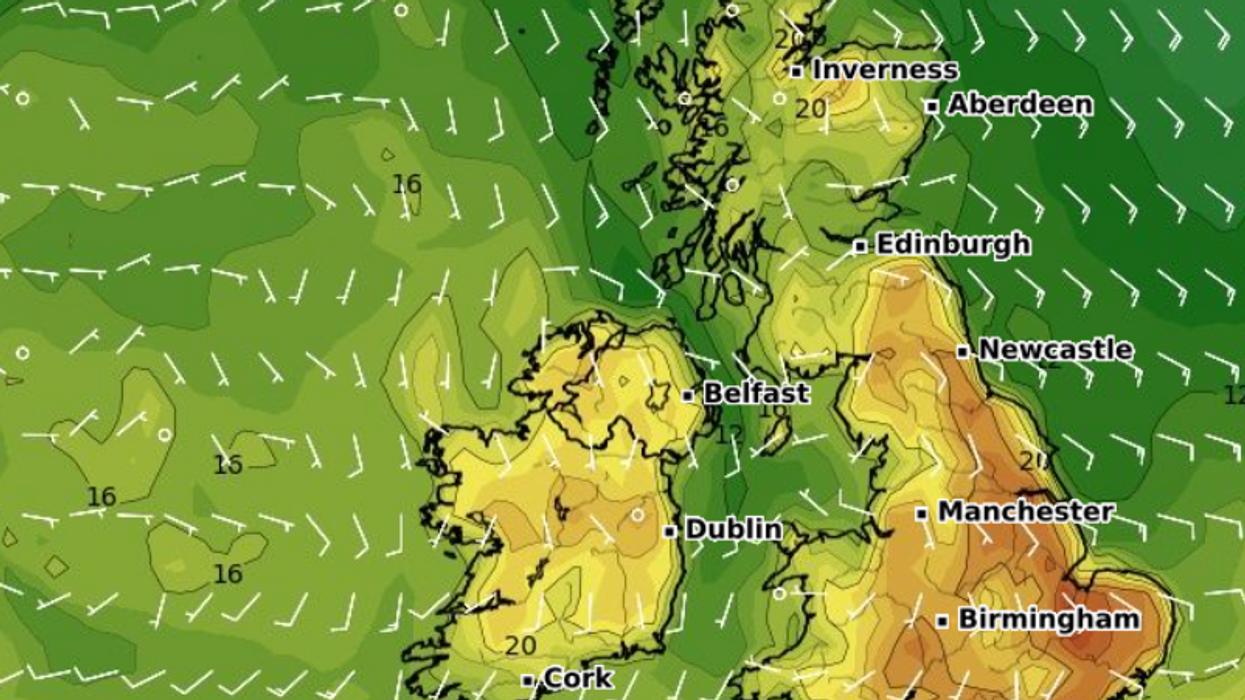The Met Office has also warned of high wind
