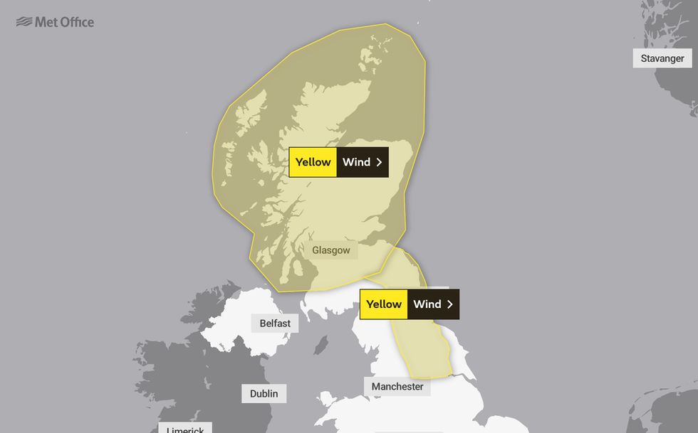 The Met Office has issued a yellow weather warning across the UK.