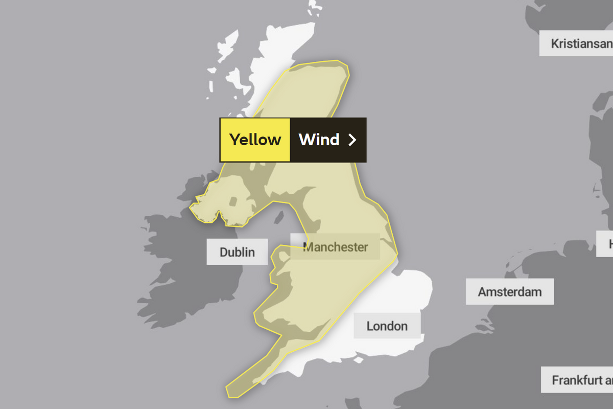 The Met Office has issued a yellow wind warning for Wednesday and Thursday