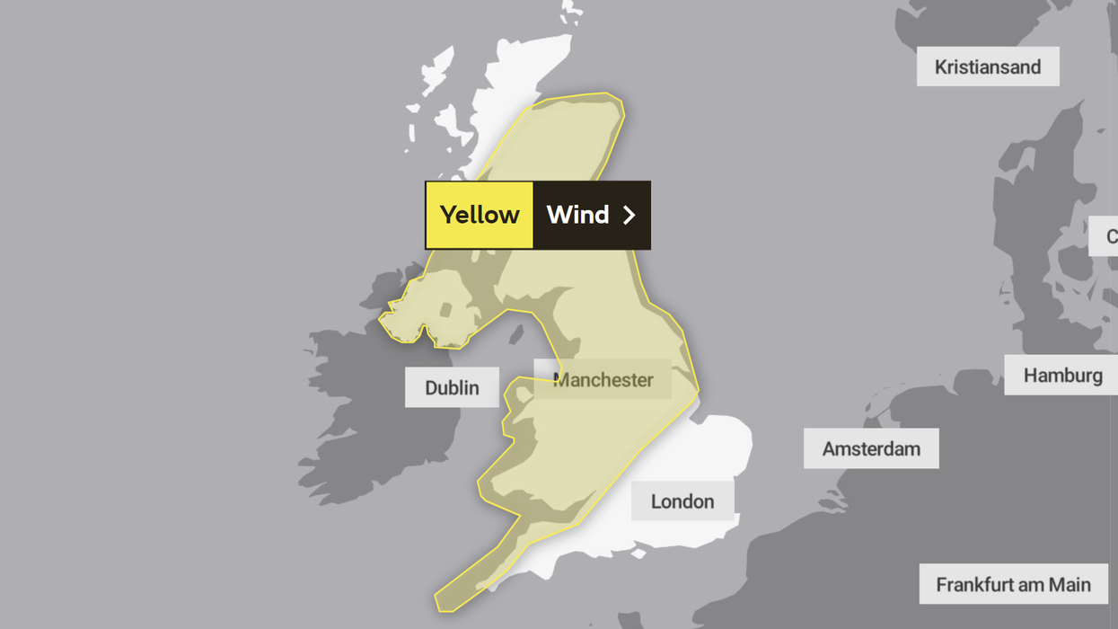 The Met Office has issued a yellow wind warning for Wednesday and Thursday