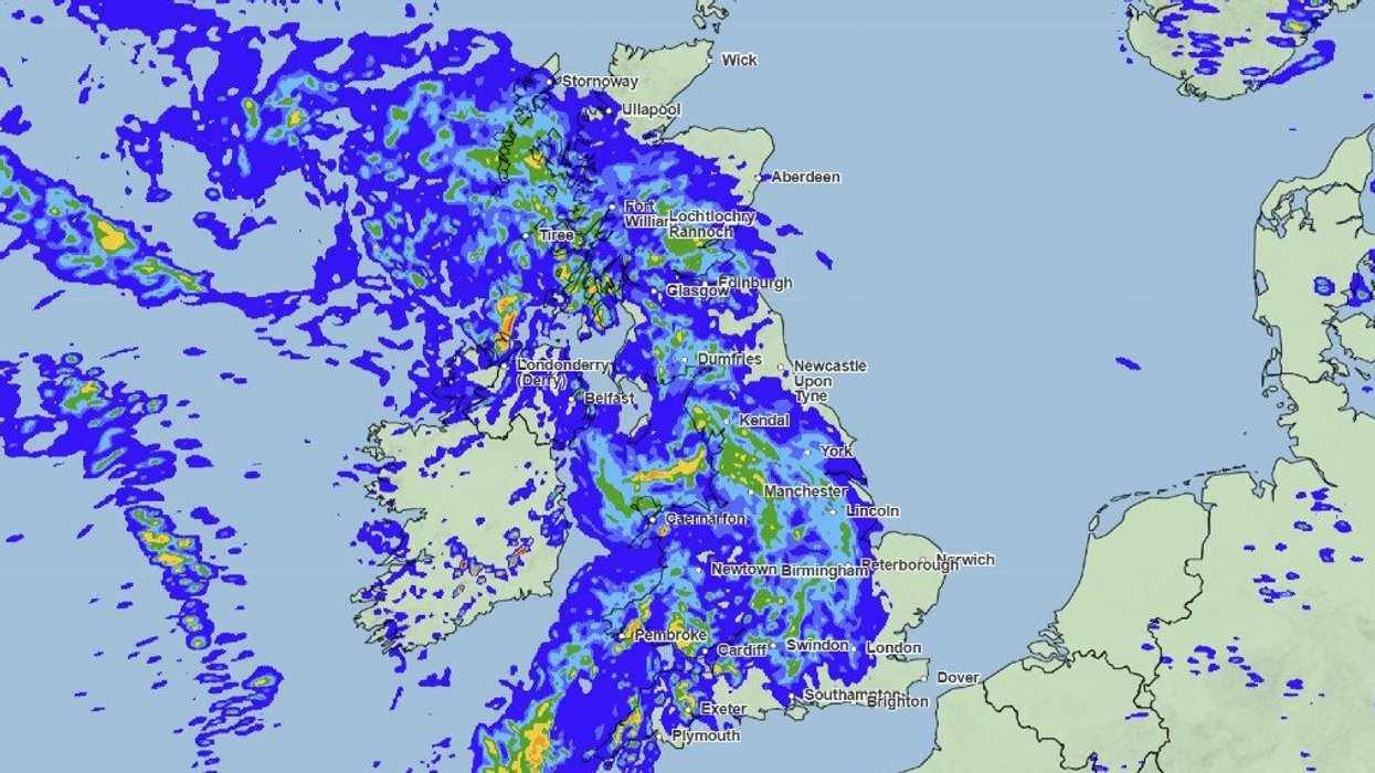 The Met Office rain forecast
