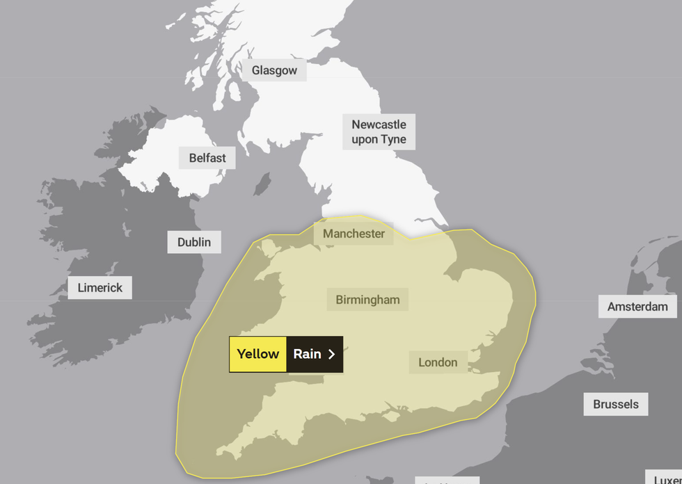 The Met Office's revised weather warning